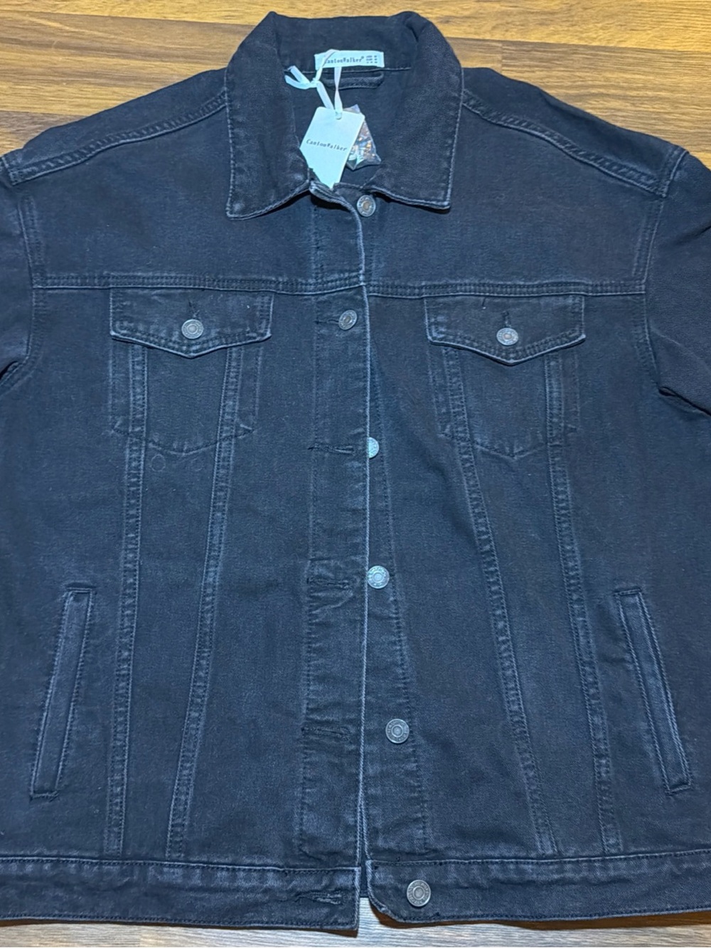 Men's Black Denim Shirt Jacket - comfort plus by Predictions